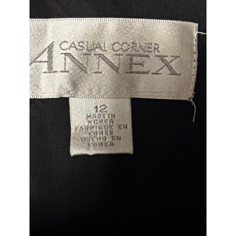 Casual Corner Annex Womens Black Floral Skirt Size 12 Chiffon Midi Lightweight - Picture 3 of 6